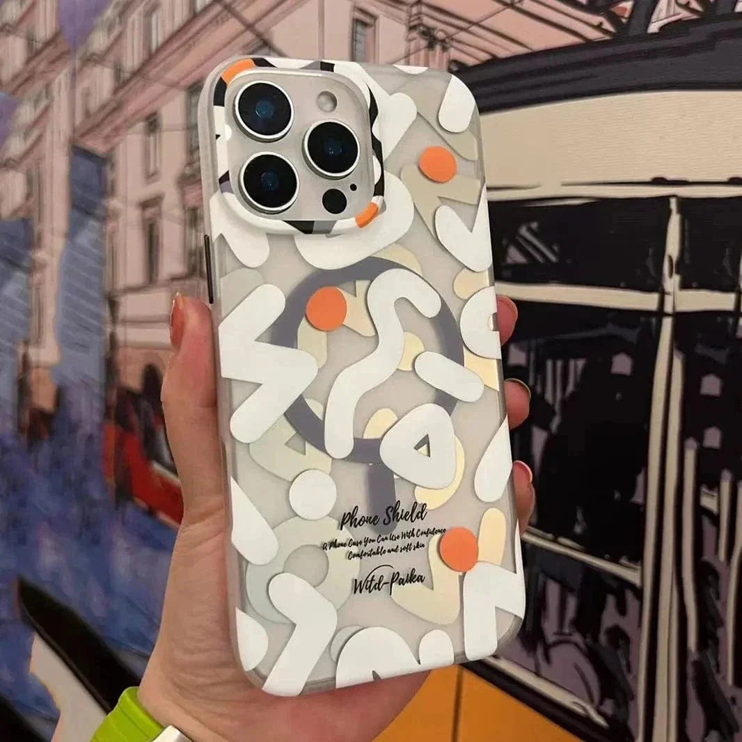 Tech Style Magnetic MagSafe Frosted Case for iPhone 16