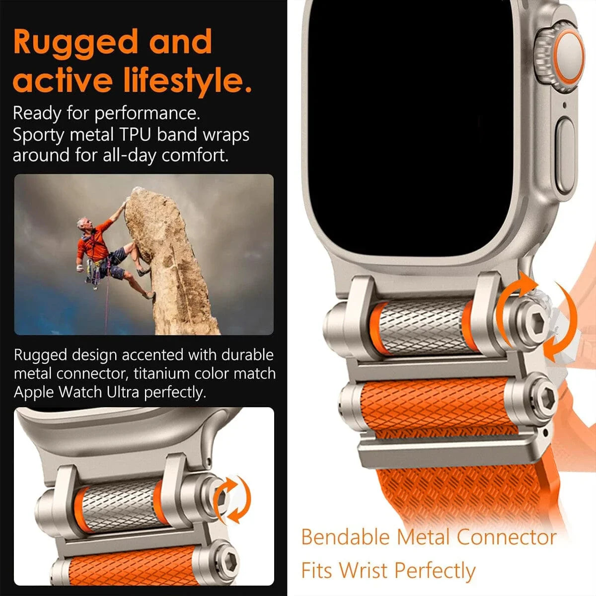 TPU Armor Band for Apple Watch 42 | 44 | 45 | Ultra 49 | 46mm S10