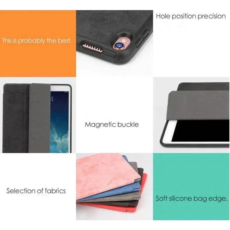 TPU Silicone Smooth Fabric Finish Back Case for iPad