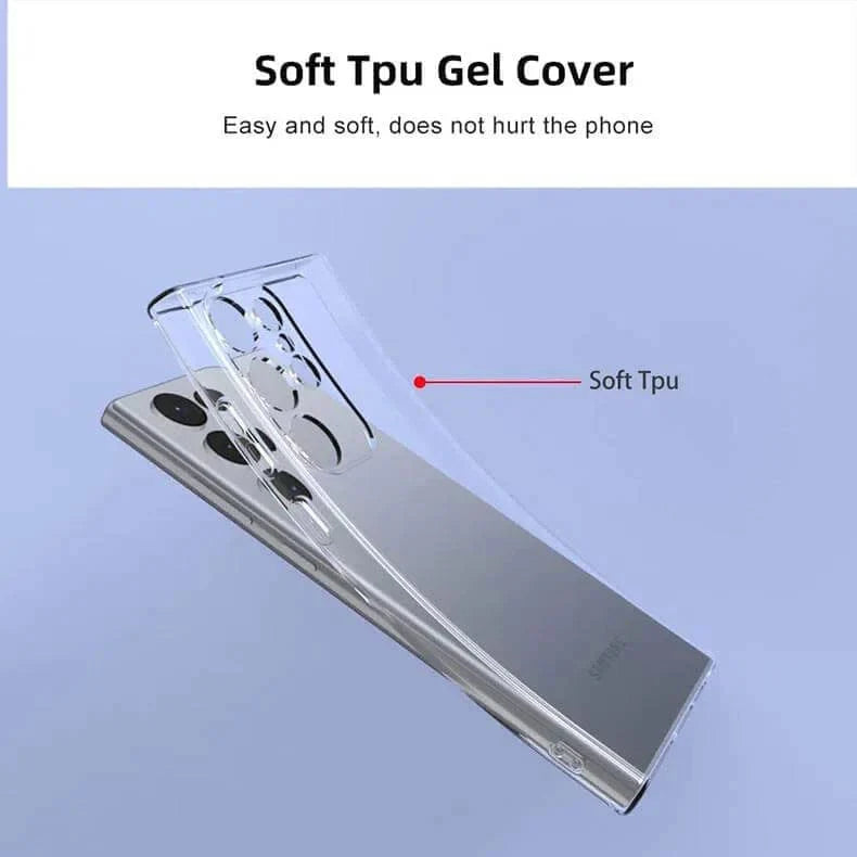 TPU Soft Clear Transparent Phone Back Case for Samsung Galaxy