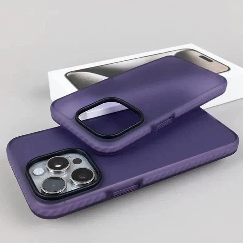 Translucent Matte Hard Ultra Strong Case for iPhone Back Cases iPhone 14 Pro Max / Deep Purple / Without MagSafe