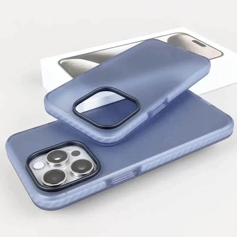 Translucent Matte Hard Ultra Strong Case for iPhone Back Cases iPhone 14 / Sierra Blue / Without MagSafe