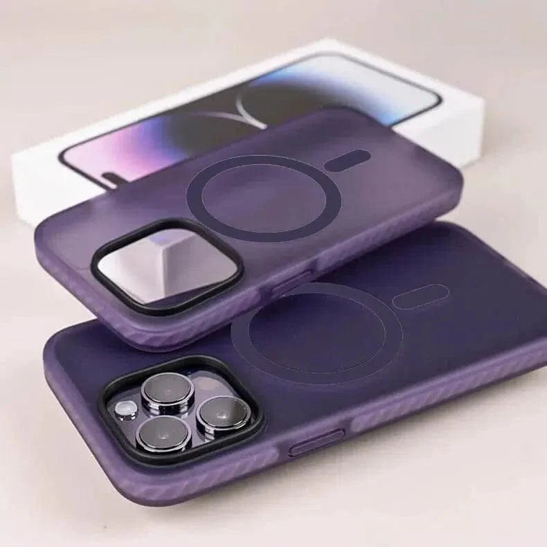 Translucent Matte Hard Ultra Strong Case for iPhone 14 Pro Max Deep Purple Back Cases