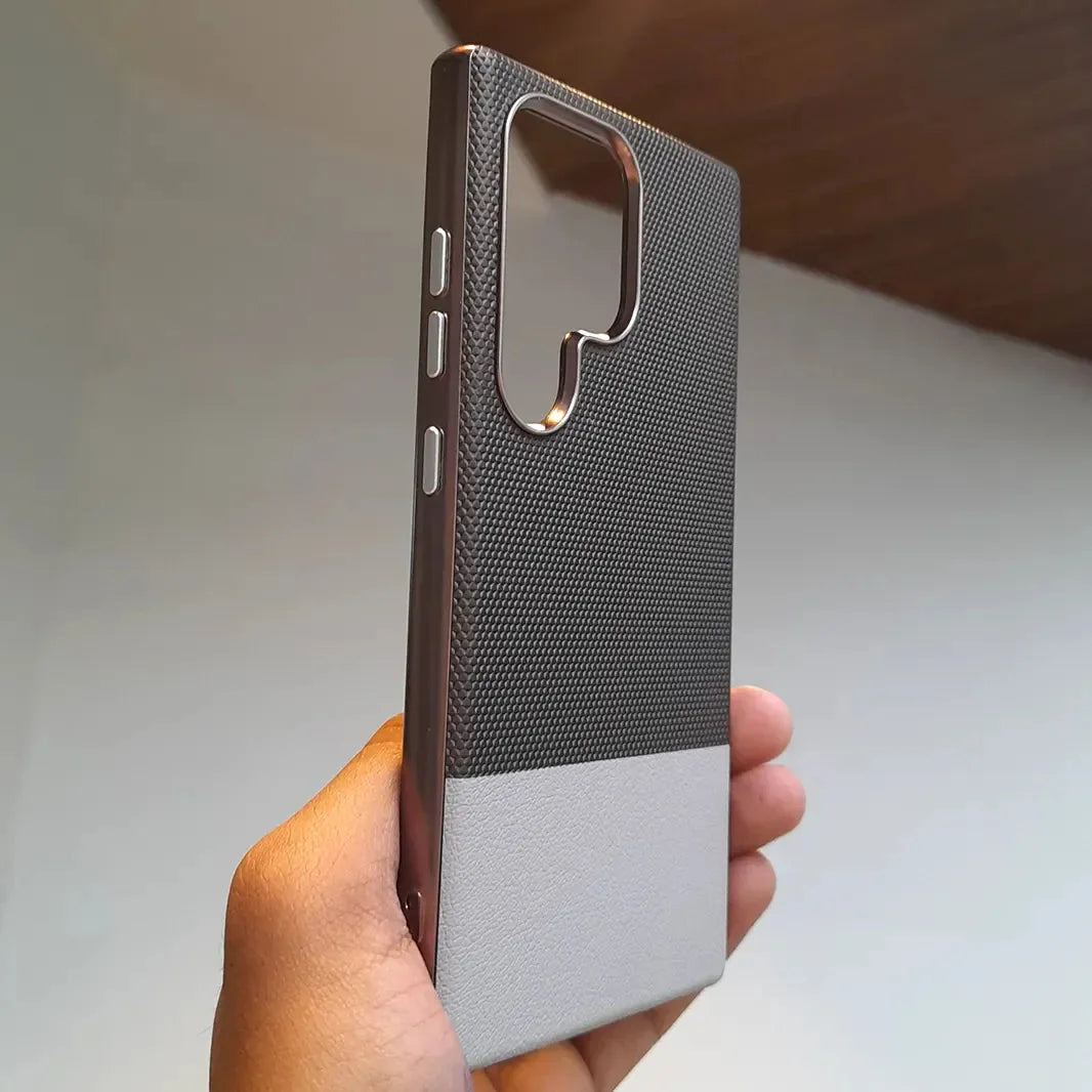 Triangle Leather Texture Case for Samsung S25 Ultra