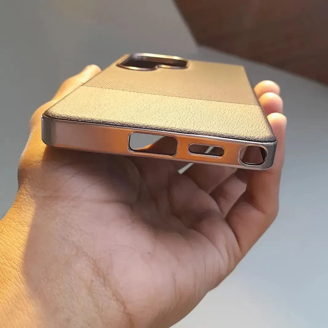 Triangle Leather Texture Case for Samsung S25 Ultra