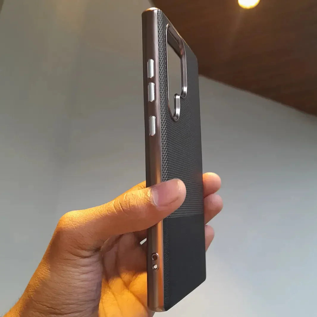 Triangle Leather Texture Case for Samsung S25 Ultra