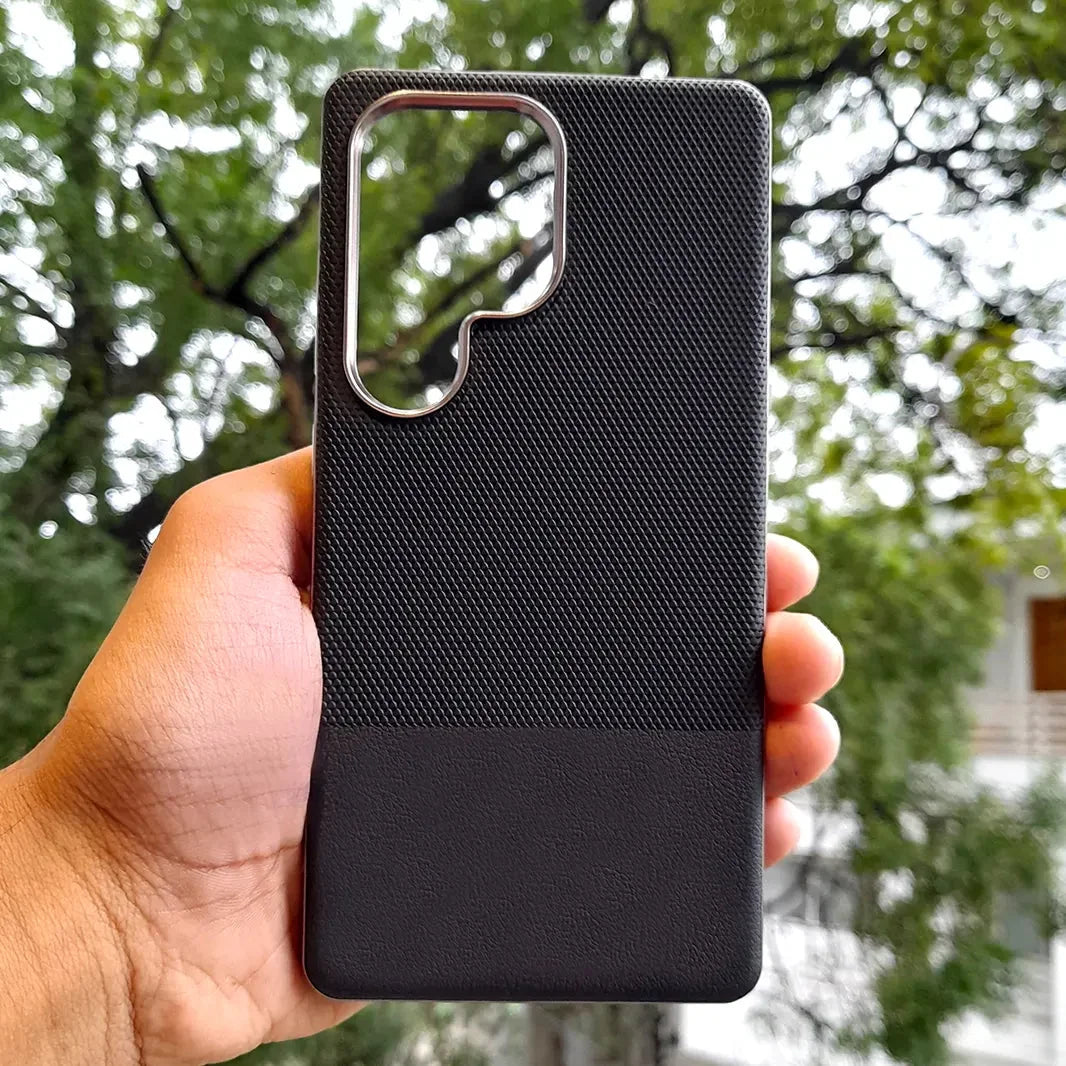 Triangle Leather Texture Case for Samsung S25 Ultra