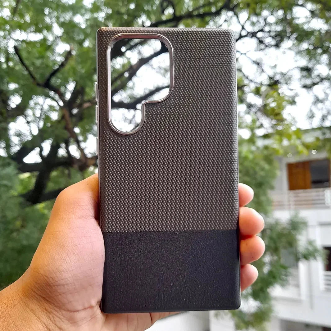 Triangle Leather Texture Case for Samsung S25 Ultra