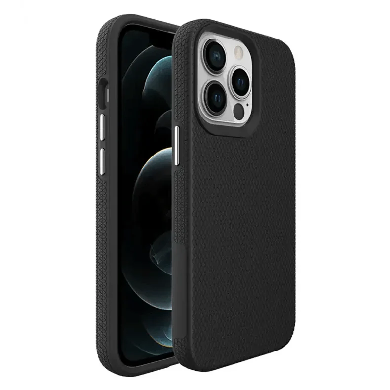 Triangle Texture Grip Case with Dual Layer Protection for iPhone 14