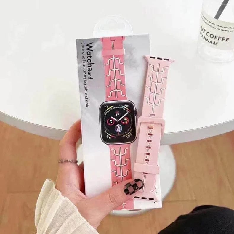 Tron Series Silicone Sport Watch Band for Apple Watch Watch Bands 42mm | 44mm | 45mm | Ultra 49mm / Pink