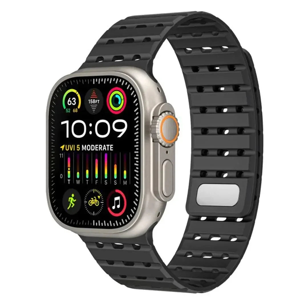 Two-Tone Breathable Magnetic Silicone Band for Apple Watch 42 | 44 | 45 | Ultra 49 | 46mm S10