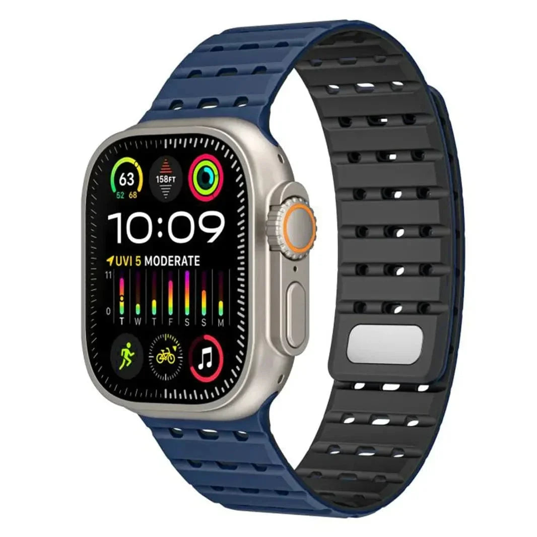 Two-Tone Breathable Magnetic Silicone Band for Apple Watch 38 | 40 | 41 | 42mm S10