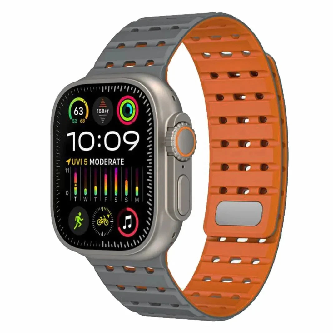 Two-Tone Breathable Magnetic Silicone Band for Apple Watch 38 | 40 | 41 | 42mm S10