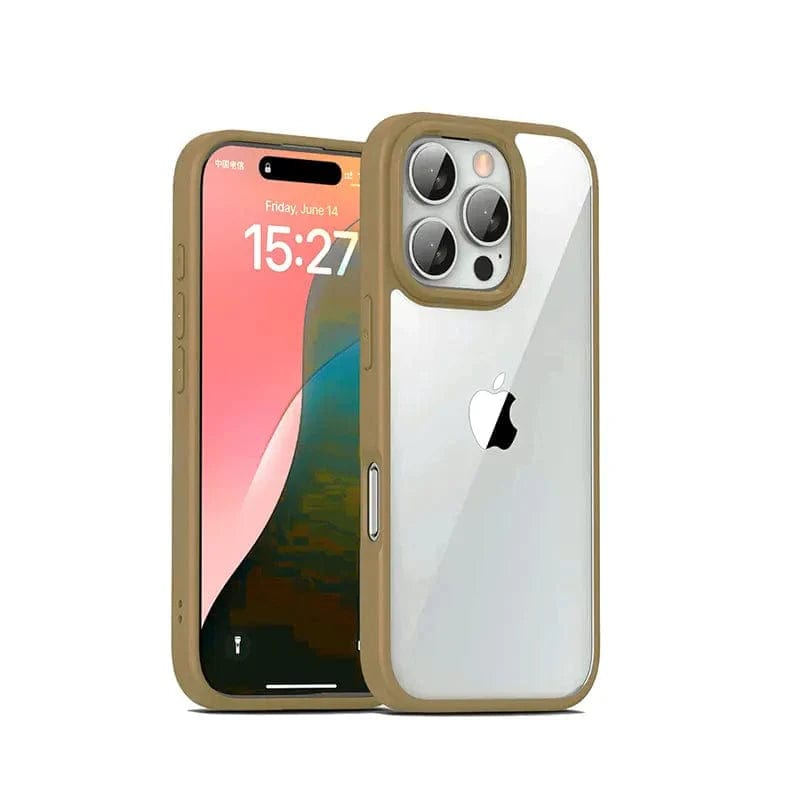 Ultra Crystal Clear Matte Bumper Case for iPhone Back Cases iPhone 16 Pro Max / Desert Titanium