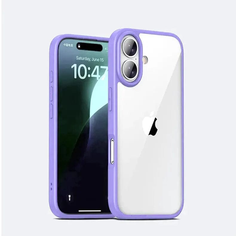 Ultra Crystal Clear Matte Bumper Case for iPhone Back Cases iPhone 16 Plus / Teal