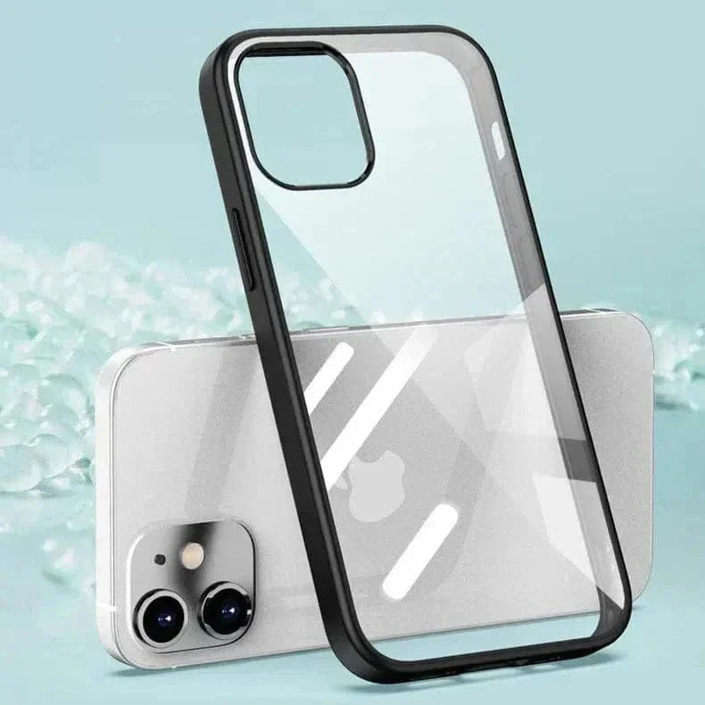 Ultra Crystal Clear Matte Frame Case for iPhone 13 Pro Max