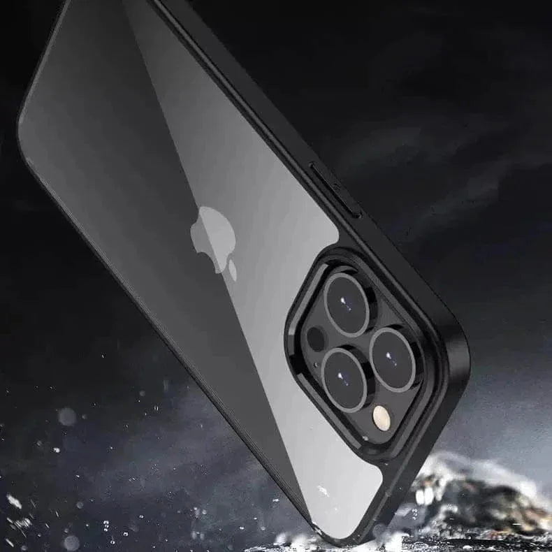 Ultra Crystal Clear Matte Frame Case for iPhone 14 Pro