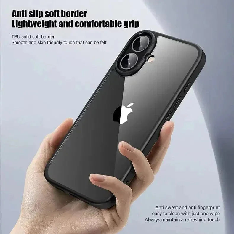 Ultra Crystal Clear Matte Frame Case for iPhone 14 Pro Max