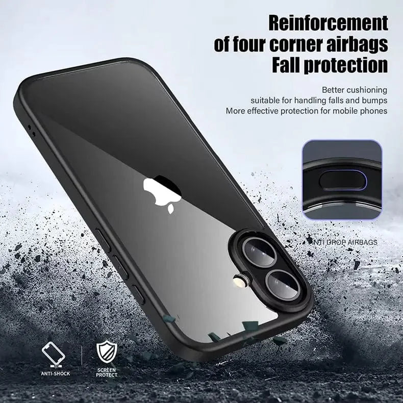 Ultra Crystal Clear Matte Frame Case for iPhone 15