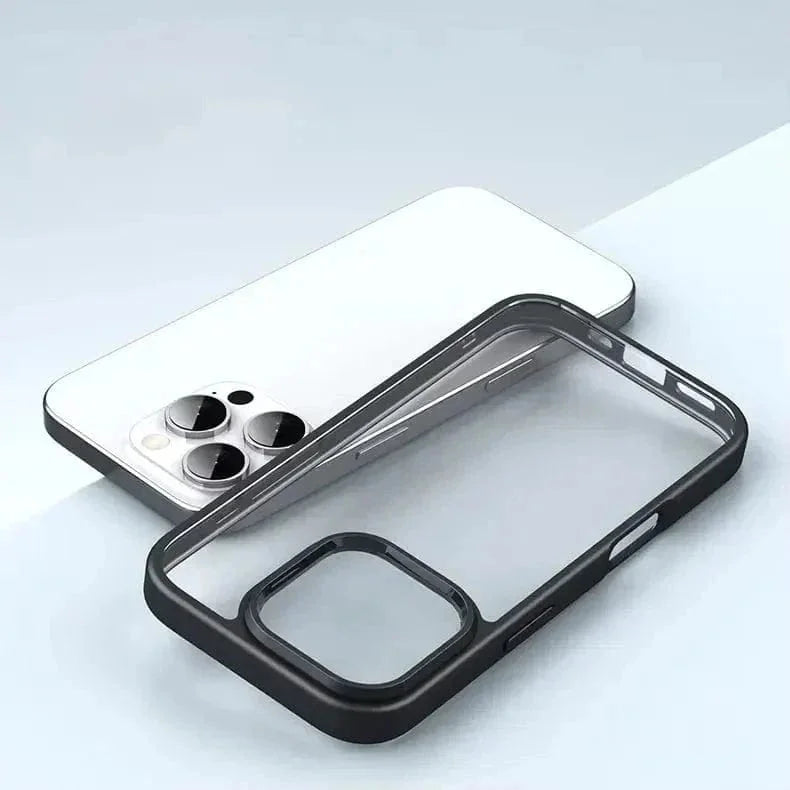 Ultra Crystal Clear Matte Frame Case for iPhone 15