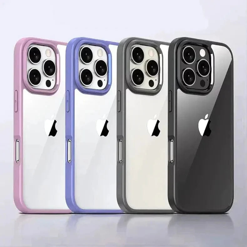 Ultra Crystal Clear Matte Frame Case for iPhone 15 Pro