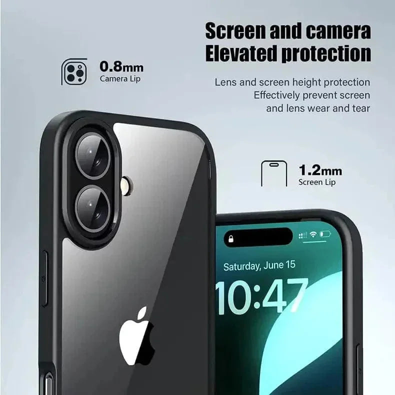 Ultra Crystal Clear Matte Frame Case for iPhone 16 Pro Max