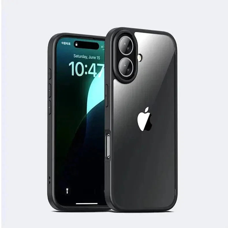 Ultra Crystal Clear Matte Frame Case for iPhone 16 Pro Max