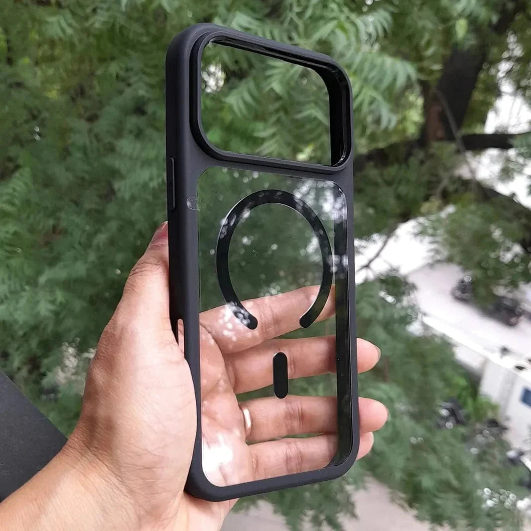 Ultra Crystal Clear Matte Frame MagSafe Case for iPhone 17 Pro Max