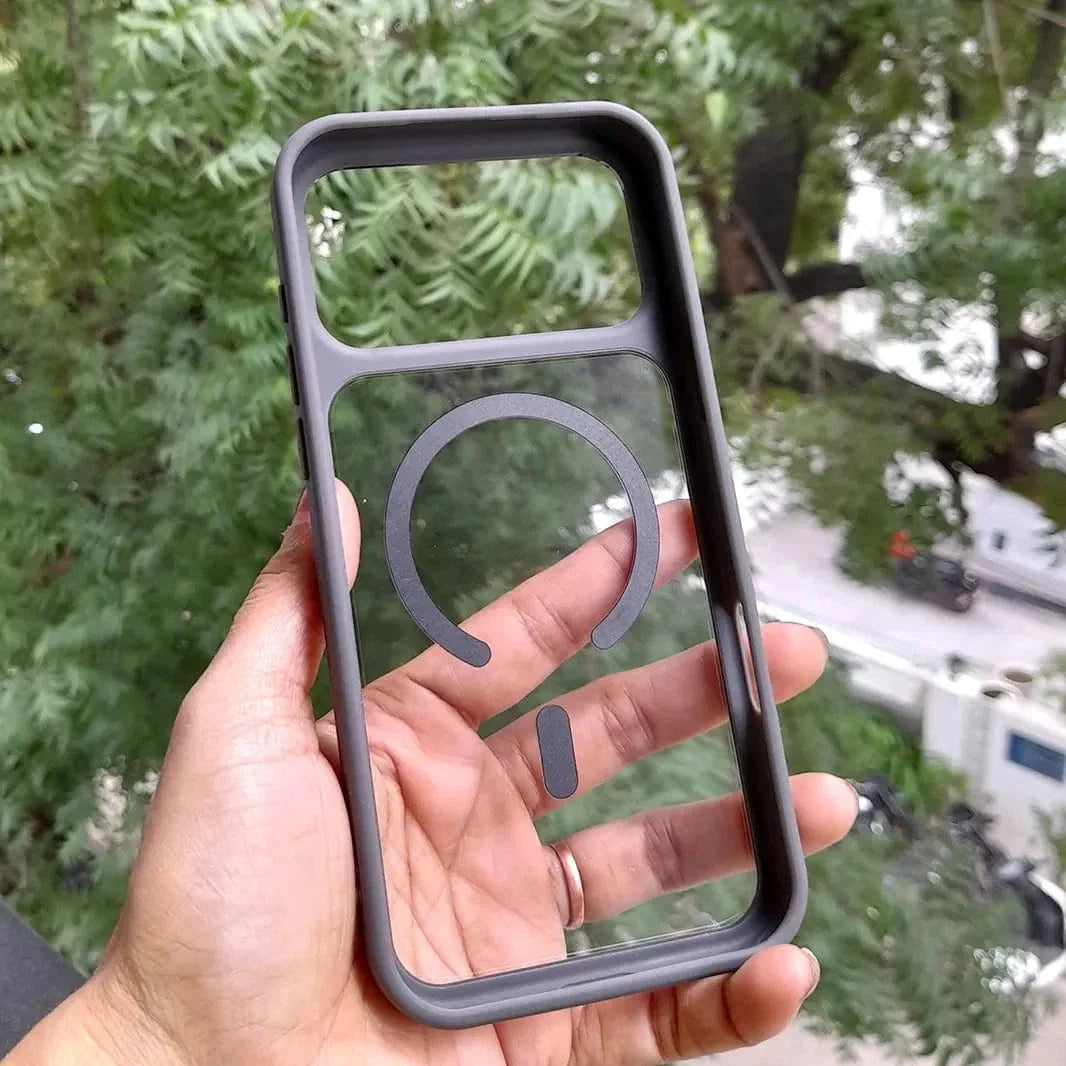 Ultra Crystal Clear Matte Frame MagSafe Case for iPhone 17 Pro Max