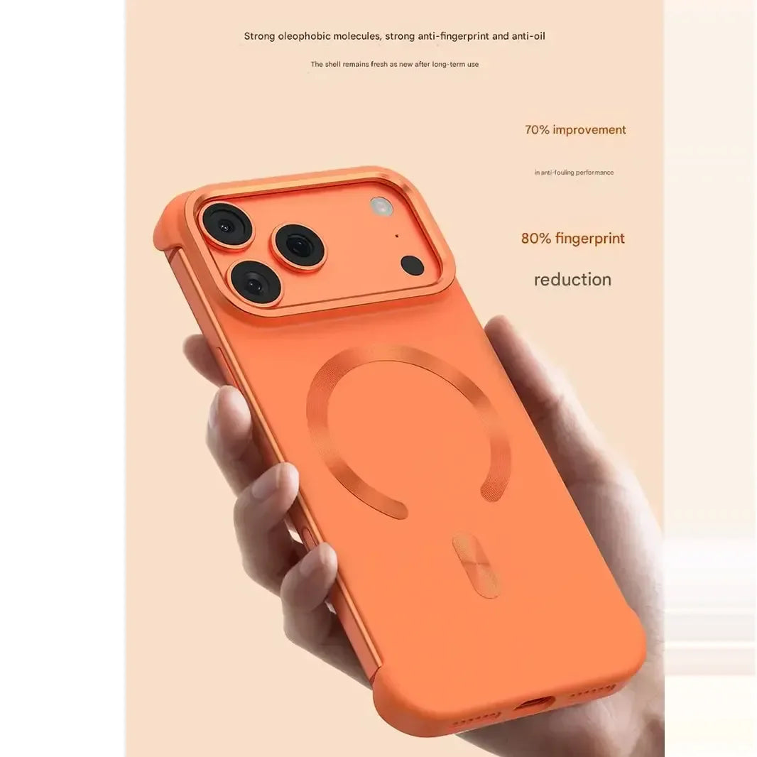 Ultra Thin Frameless Matte Magnetic Magsafe Back Case for iPhone 17 Pro Max