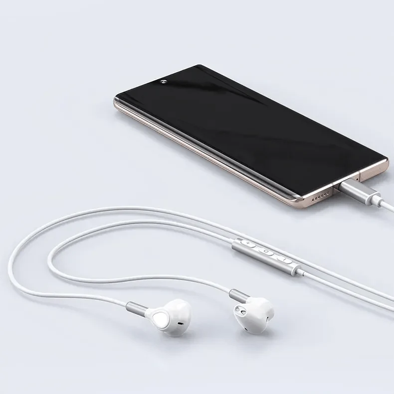 USB C Headphones Type C Earphones with Mic in-Ear Headphones USB C Wired Earbuds