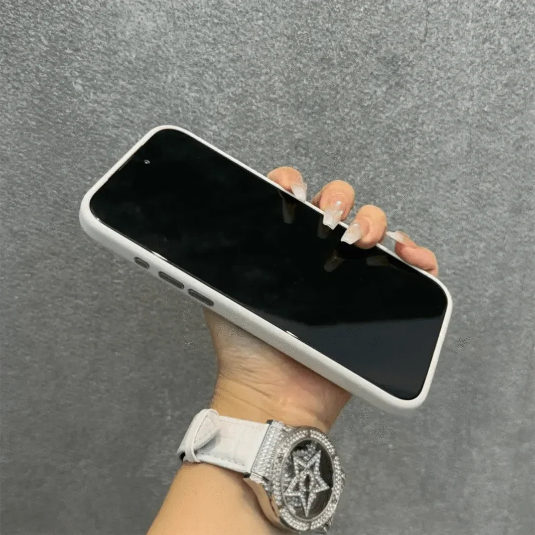 Vegan Leather Metal Button Case for iPhone 17 Air