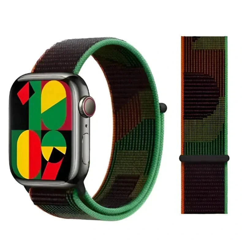 Velcro Nylon Straps for Apple Watch 42 | 44 | 45 | Ultra 49 | 46mm S10