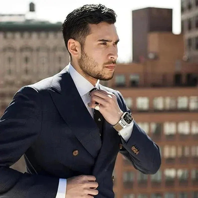 Vintage Grain PU Leather Band for Apple Watch 42 | 44 | 45 | Ultra 49 | 46mm S10