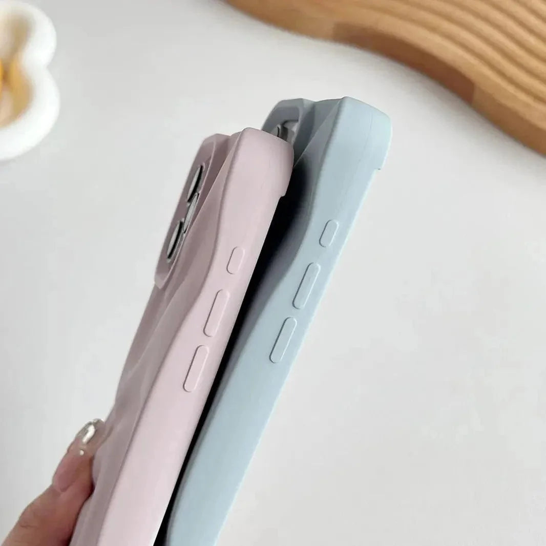 3D Water Ripple Pattern Wave Silicone Soft Case for iPhone 16