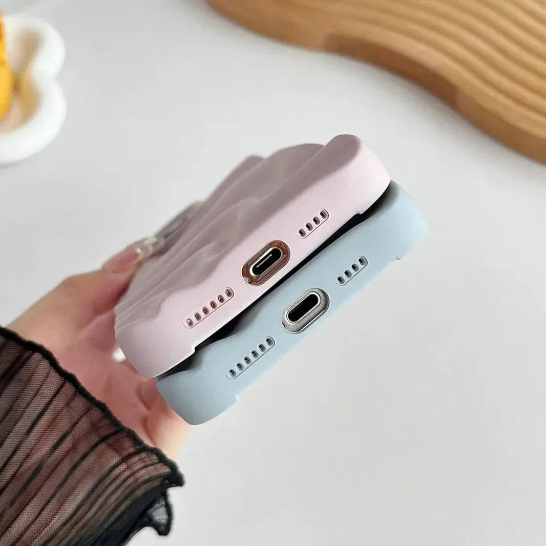 3D Water Ripple Pattern Wave Silicone Soft Case for iPhone 16