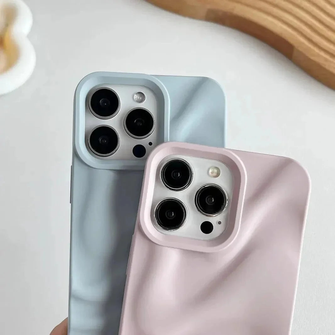 3D Water Ripple Pattern Wave Silicone Soft Case for iPhone 16