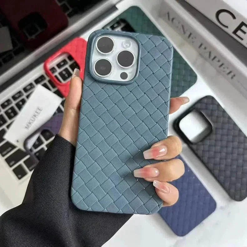 Weave Breathable Matte Soft Grid Case for iPhone 15 Pro Max