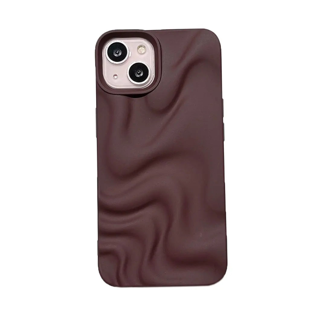 Water Ripple Pattern Silicone Soft Case for iPhone 15 Pro Max iPhone 15 Pro Max wine Cases & Covers