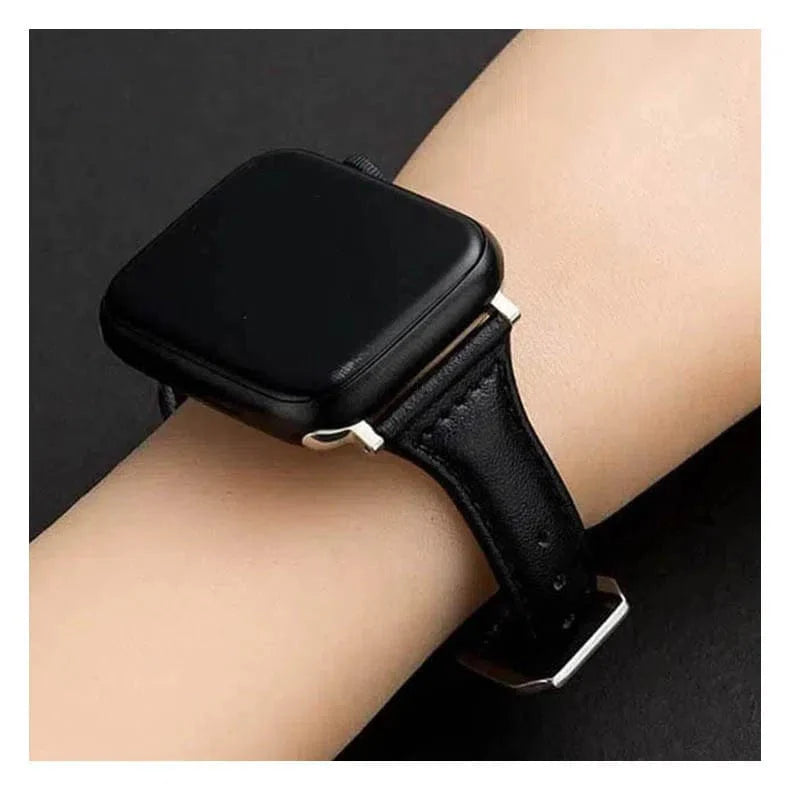 Women Slim Classic Leather Texture Watch Band for Apple Watch