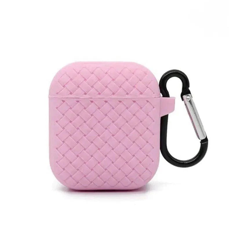 Woven Pattern Silicone Soft Case for Apple Airpods