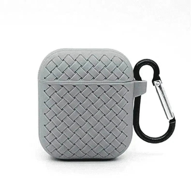 Woven Pattern Silicone Soft Case for Apple Airpods