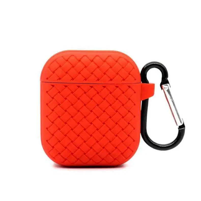 Woven Pattern Silicone Soft Case for Apple Airpods