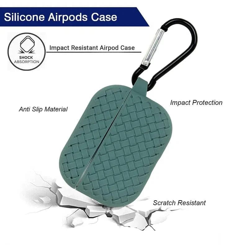 Woven Pattern Silicone Soft Case for Apple Airpods Case Covers