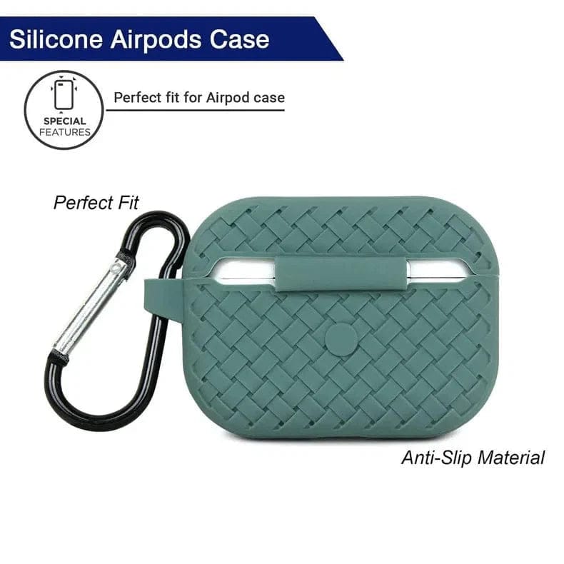 Woven Pattern Silicone Soft Case for Apple Airpods Case Covers