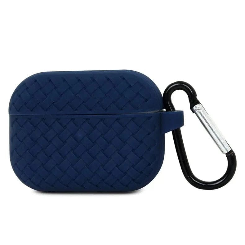 Woven Pattern Silicone Soft Case for Apple Airpods Case Covers Airpods 3 / Midnight Blue