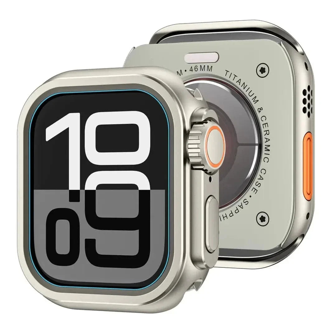 Zinc Alloy PC Rugged Metal Case Cover for Apple Watch 46mm S10